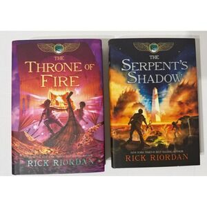Rick Riordan Kane Chronicles Hardcover Book LOT Throne of Fire & Serpent Shadow